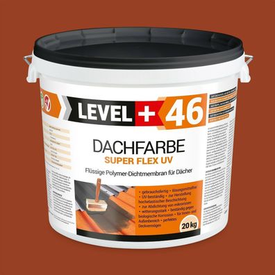 Dachfarbe Sockelfarbe 20,0kg Flexibler Dachlack UV-beständig Ziegelrot RM46