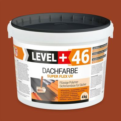 Dachfarbe Sockelfarbe 4,0kg Flexibler Dachlack UV-beständig Ziegelrot RM46