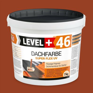 Dachfarbe Sockelfarbe 7,0kg Flexibler Dachlack UV-beständig Ziegelrot RM46