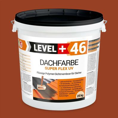 Dachfarbe Sockelfarbe Flexibler Dachlack UV-beständig Ziegelrot 25,0kg L+46