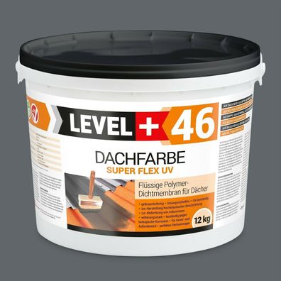 Dachfarbe Steingrau 12,0kg Sockelfarbe Super Flex Polymermembrane Profi RM46