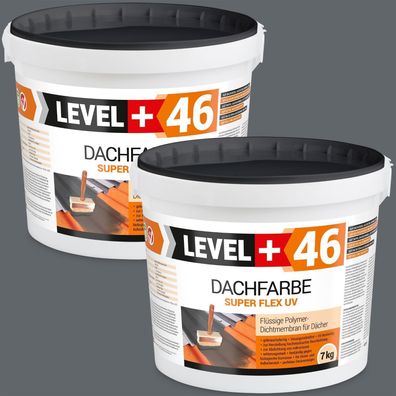 Dachfarbe Steingrau 14,0kg Sockelfarbe Super Flex Polymermembrane Profi RM46