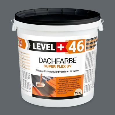 Dachfarbe Steingrau 25,0kg Sockelfarbe Super Flex Polymermembrane Profi RM46