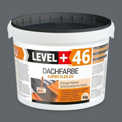 Dachfarbe Steingrau 4,0kg Sockelfarbe Super Flex Polymermembrane Profi RM46