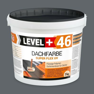 Dachfarbe Steingrau 7,0kg Sockelfarbe Super Flex Polymermembrane Profi RM46