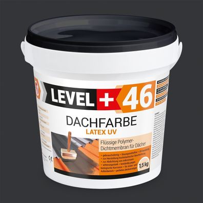 Dachfarbe Super Flex Dachlack Sockelfarbe elastisch Anthrazit 1,5Kg L+46