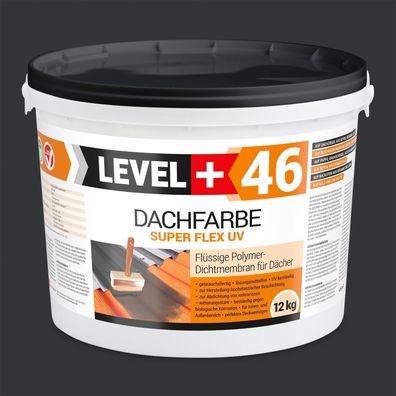 Dachfarbe Super Flex Dachlack Sockelfarbe elastisch Anthrazit 12,0Kg L+46