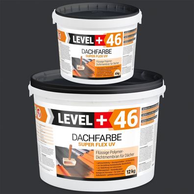 Dachfarbe Super Flex Dachlack Sockelfarbe elastisch Anthrazit 16,0Kg L+46