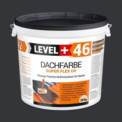 Dachfarbe Super Flex Dachlack Sockelfarbe elastisch Anthrazit 20,0Kg L+46