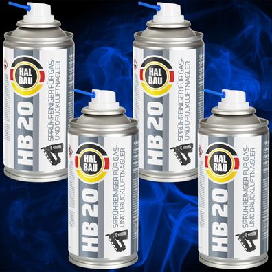 Reinigungsspray für Gasnagler Druckluftnagler Naglersprühreiniger HB20 4x150ml