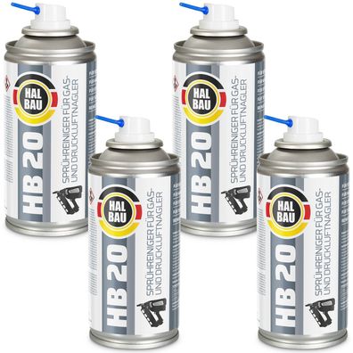 Reinigungsspray für Tacker Druckluftnagler Naglersprühreiniger HB20 4x150ml