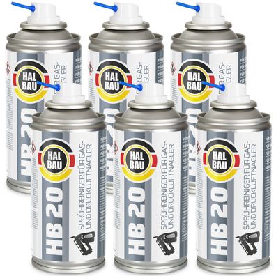 Reinigungsspray HB20 für Gasnagler Druckluftnagler Naglersprühreiniger 6x150ml