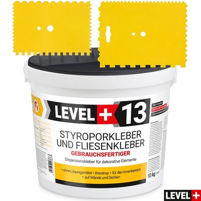 RM13 SET 10kg Styroporkleber Dispersionkleber Polymerbasis + 2St. Zahnspachtel