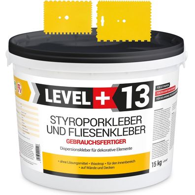 RM13 SET 15kg Styroporkleber Dispersionkleber Polymerbasis + 2St. Zahnspachtel