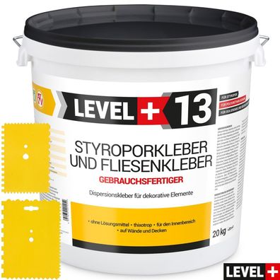 RM13 SET 20kg Styroporkleber Dispersionkleber Polymerbasis + 2St. Zahnspachtel