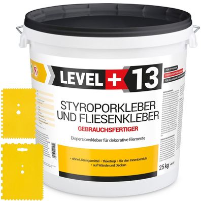 RM13 SET 25kg Styroporkleber Dispersionkleber Polymerbasis + 2St. Zahnspachtel