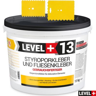 SET RM13 15kg Styroporkleber Dispersionkleber Polymerbasis + 2St. Zahnspachtel