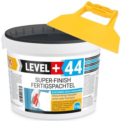 Spachtel Masse 5kg Super Finish Glätt Q4 Küche Bad mit Kunststoffspachtel RM44