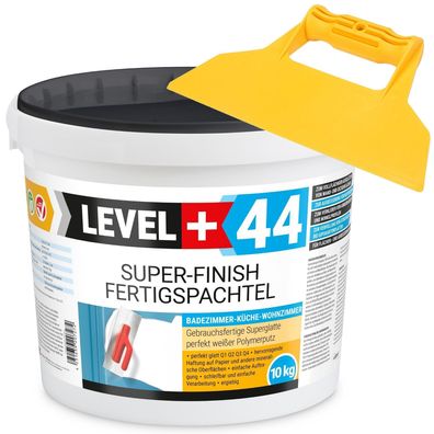 Super Finish Spachtel Masse Fertig 10kg Glätt Q4 mit Kunststoffspachtel RM44