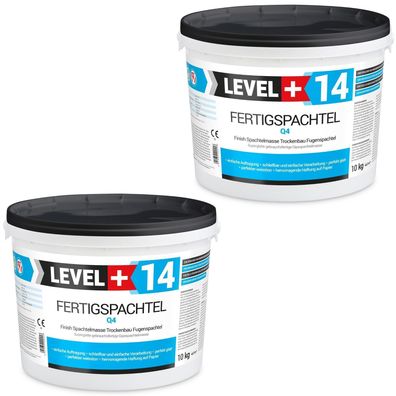 Spachtelmasse Fertigspachtel 10 + 10Kg Glättspachtel Gipsspachtel Polymerbasis RM14