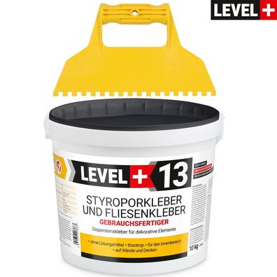 Styroporkleber Dispersionkleber 10kg Polymerbasis Kunstoffzahnspachtel SET RM13