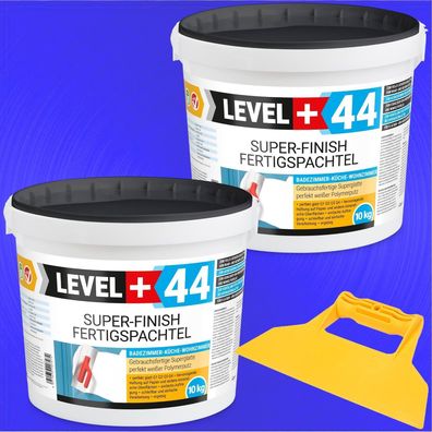 Super Finish Spachtel Masse Fertig 10kg x2 Glätt Q4 mit Kunststoffspachtel RM44