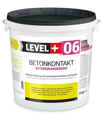 Profi Betonkontakt 20,0Kg Schnell Trocknend Grundierung Putzgrund Level Plus RM06