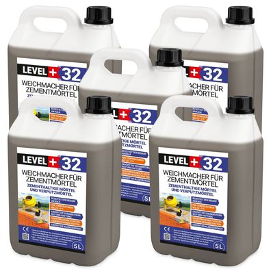 Weichmacher 25L für Zementmörtel und Putzmörteln, Flüssig, ersetzt Kalk L+32