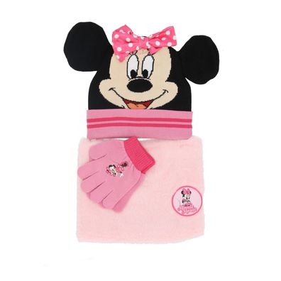 Disney Minnie Mouse Mütze Schal und Handschuhe Winterspaß mit Disney-Magie