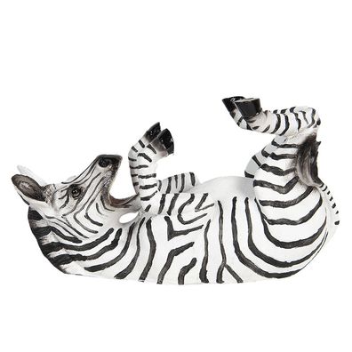 Clayre & Eef Weinregal Zebra 32x12x18 cm Schwarz Kunststoff (Gr. 32x12x18 cm)