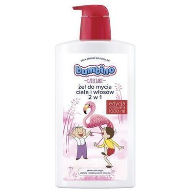 Bambino Kinder Körper- und Haarwaschgel 2-in-1, Flamingo, 1000ml