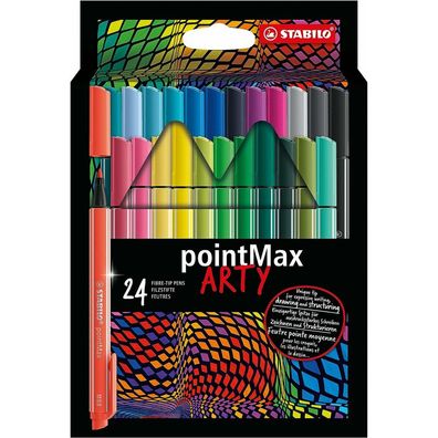 Stabilo PointMax Fineliner ARTY Etui, 24 Stk