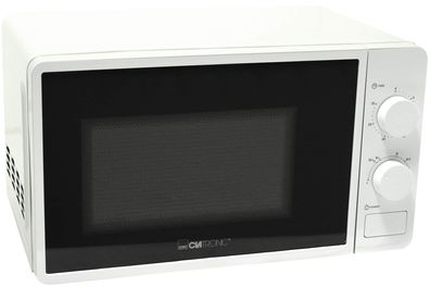 Clatronic Mikrowelle 700 Watt weiß 6 Leistungsstufen mit Drehteller Timer