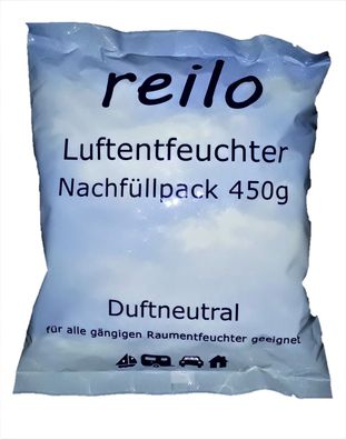 12x 450g reilo Raum- / Luftentfeuchter Granulat im Vliesbeutel