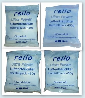 5x Duftset = 20x 450g Raum- / Luftentfeuchter Granulat mit Duft, im Vliesbeutel