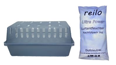 2x XXL Box (gt) + 10x 1kg Ultra Power Raum- Luftentfeuchter Granulat Vliesbeutel