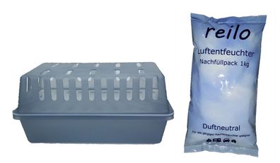 2x XXL Box (gt) + 10x 1kg reilo Raum- Luftentfeuchter Granulat Vliesbeutel