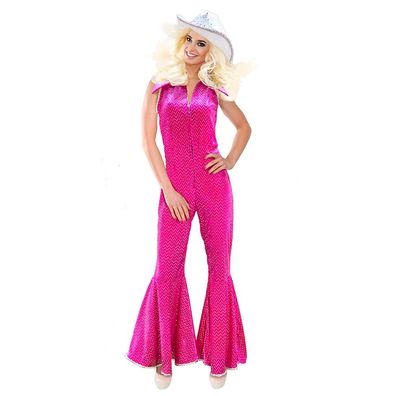 Disco Jumpsuit pink Funny Fashion - Größe: 36-38