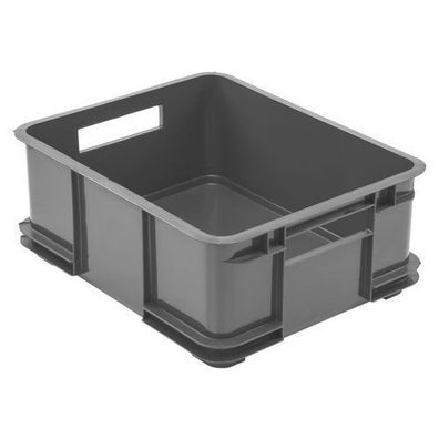 Euro Stapelbox Bruno Eco Grau Stapelkasten 20,5L Transport Eurobehälter 35x43x17