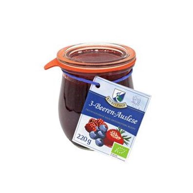 Kiebitzhof 6x Bio Fruchtaufstrich 3 Beeren Auslese 220g