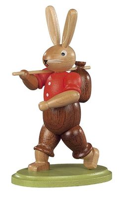 Osterfigur Hase Wandersmann farbig lassiert klein H= 11 cm NEU Osterdeko Ostern