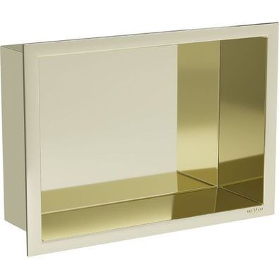 Mexen X-Wall-R Einbauregal mit Flansch 30 x 20 cm, Gold - 1950302010