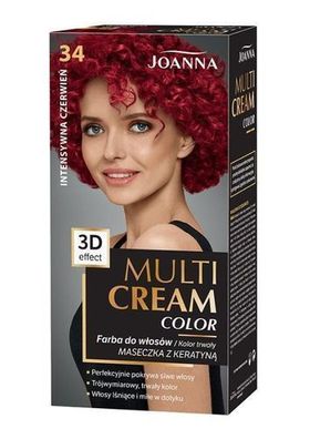 Joanna Multi Cream Color 3D Haarfarbe 34 Intensiv Rot