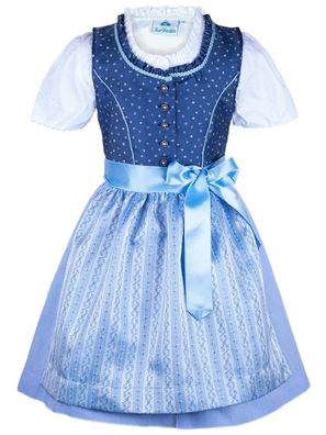 Kinderdirndl 43212 mit Bluse blau Isar-Trachten - Größe: 104