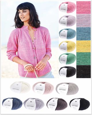 50g Rico Design Fashion Cottony Wolle Garn zum Stricken Häkeln GP 159,80€/1kg