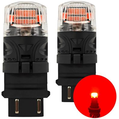 2 Stuck P27/7W LED-Gluhbirne 3157 12V CANBUS 1800lm rot Off-Road