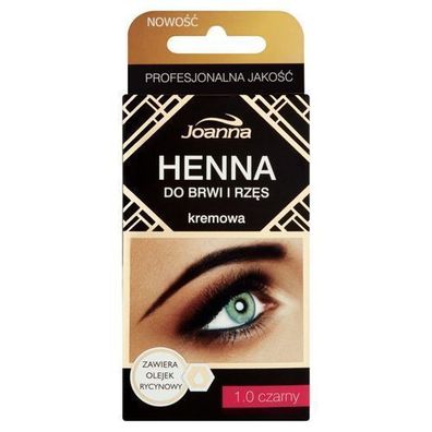 Joanna Henna Augenbrauen & Wimpern Creme 1.0 Schwarz 15ml