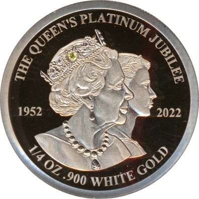 Gambia 500 Dalasis 2022 PP 70. Thronjubiläum Elizabeth II. Gold*