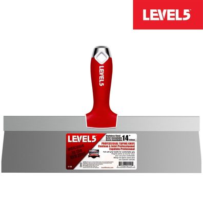 Level5 Profi Fassadenspachtel 14"/ 356mm, Klinge Edelstahl, Softgrip-Griff 5-138