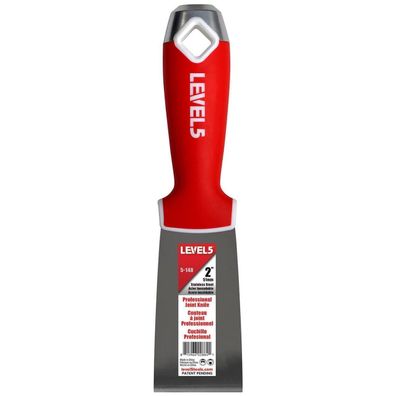 LEVEL5 Profi Spachtel Edelstahl 2"/50,8mm Softgriff Fugenmesser Trockenbau 5-148